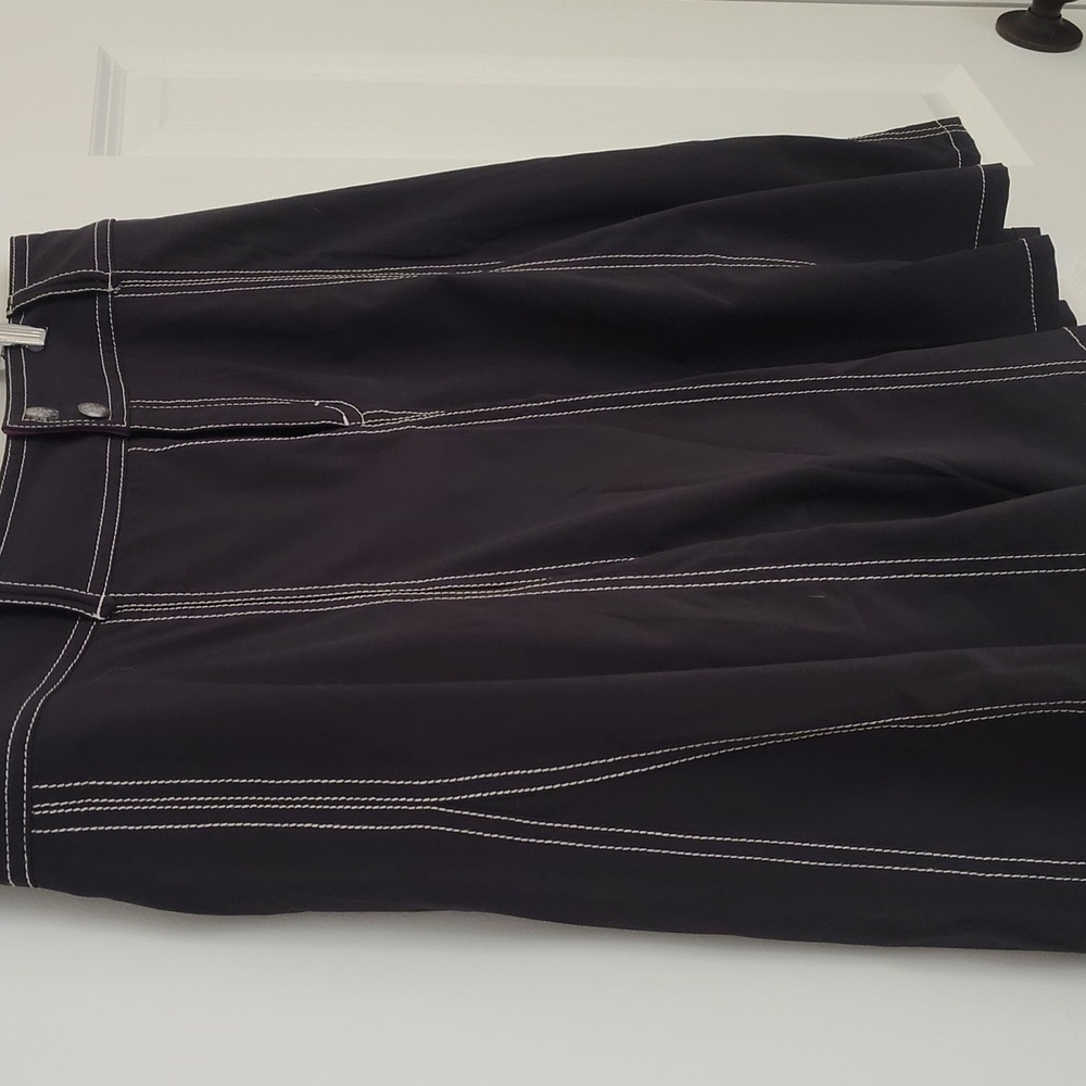 Athleta Whatever Black Pleated Skirt Skort Size 12 - Picture 5 of 16